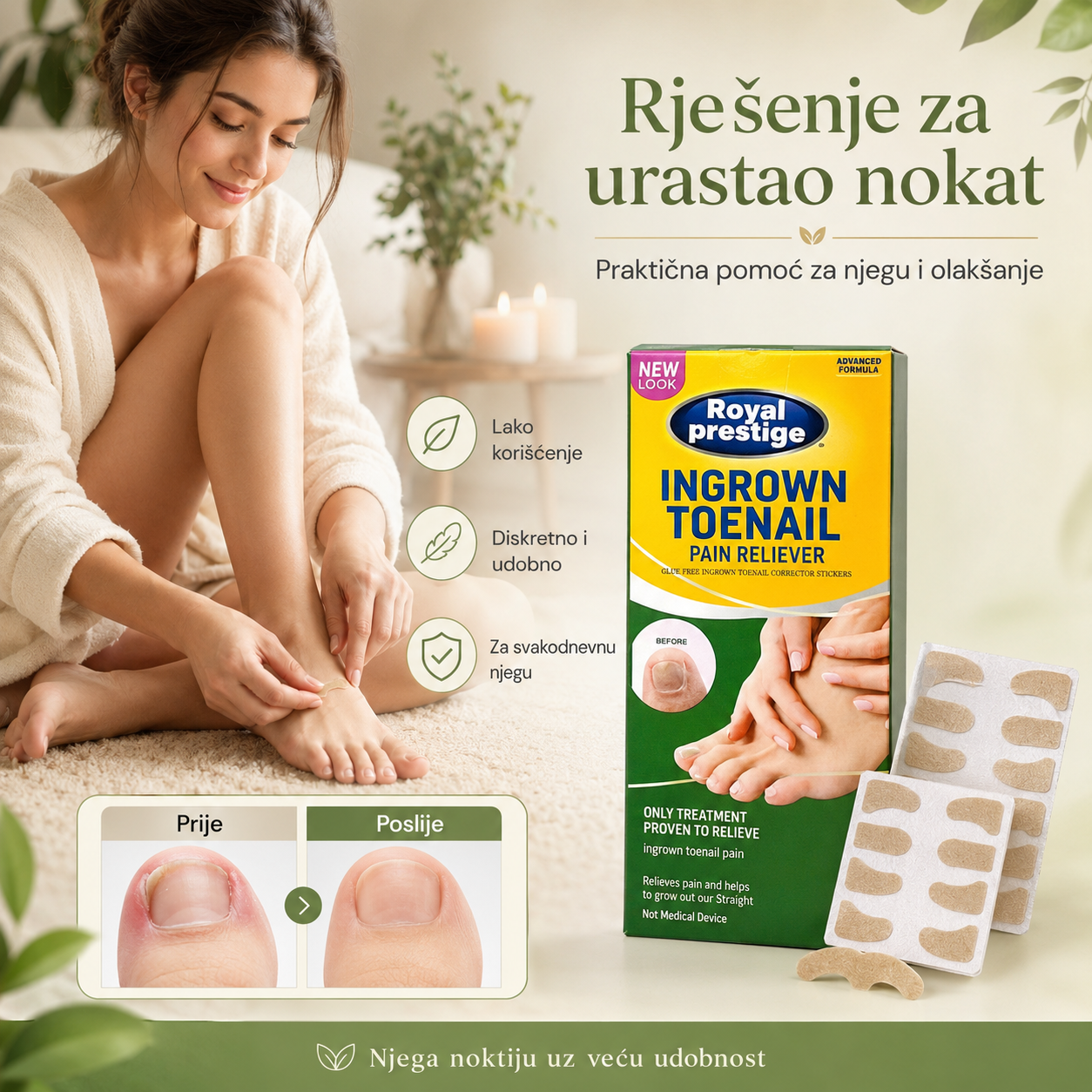 Prirodni flasteri za urasle nokte