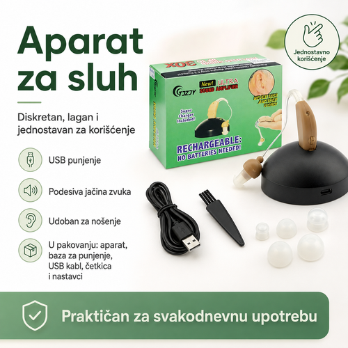 Aparat za sluh sa punjačem