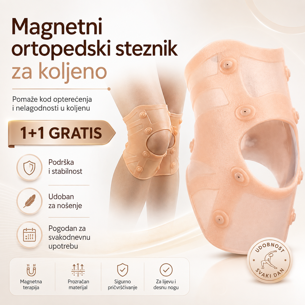 Magnetni ortopedski steznik za koleno