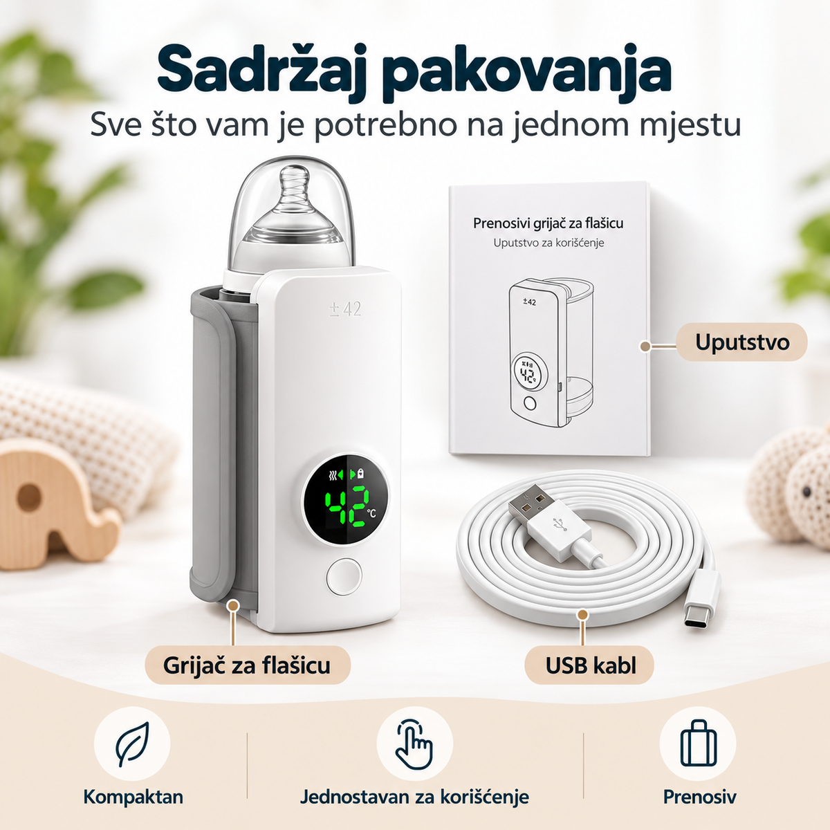 Superbrzi Prenosni Grijač Flašice